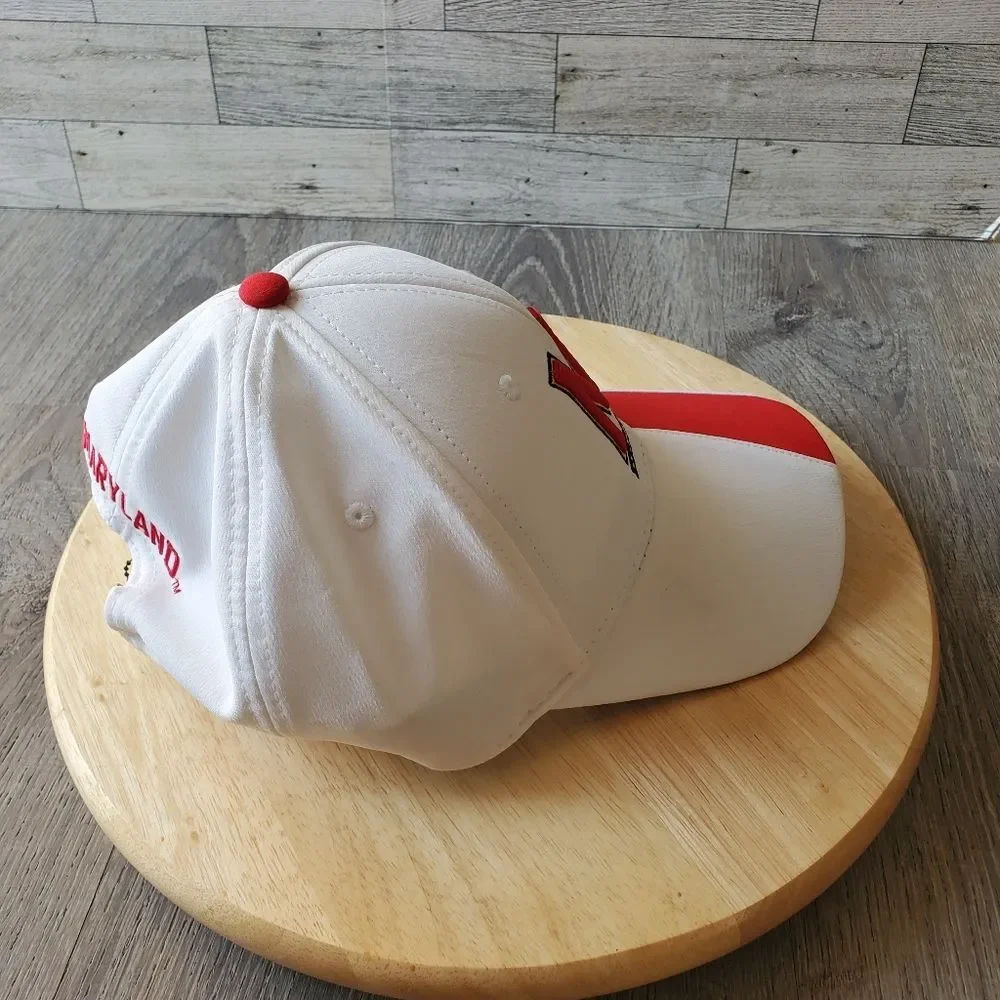Under Armour MARYLAND OSFM ADJUSTABLE WHITE BASEBALL CAP HAT